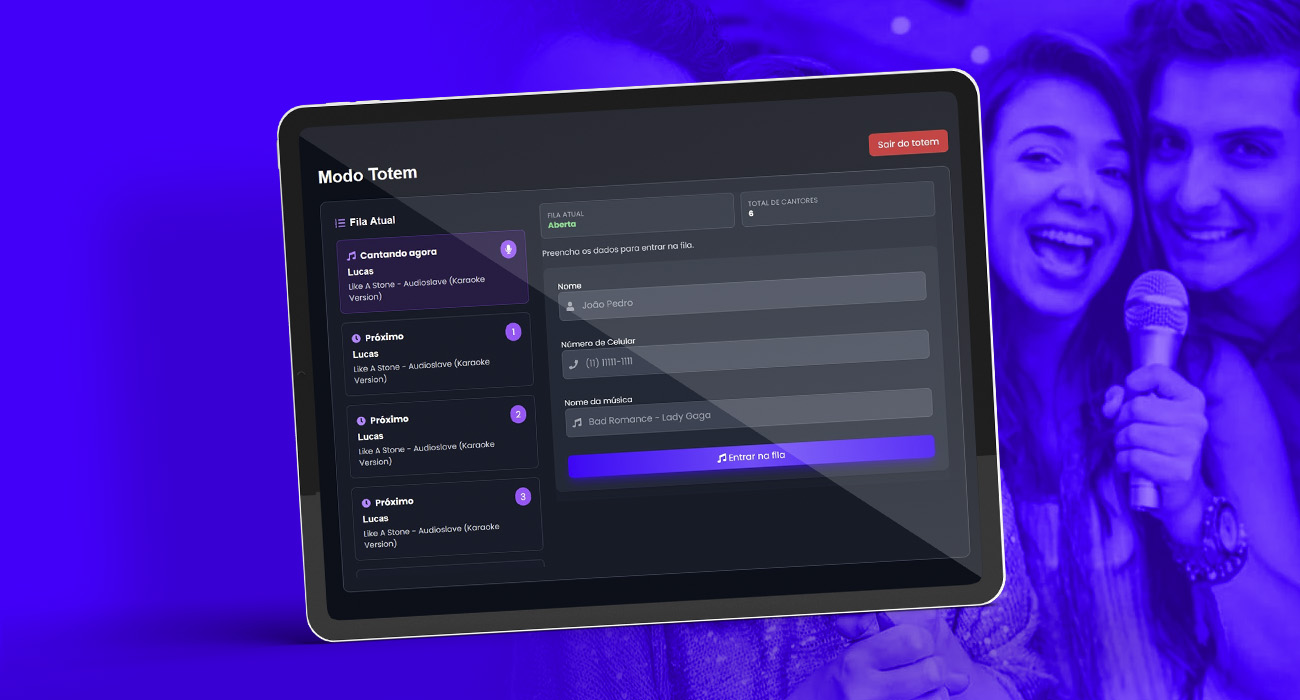 Totem de Autoatendimento para Karaokês